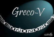 Greco V - náramek rhodium